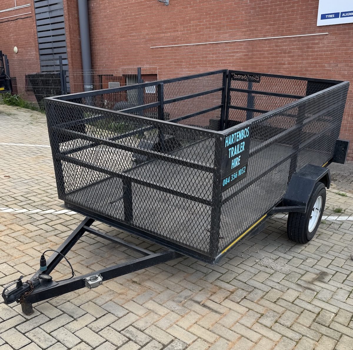 3-metre utility trailer available for hire in Mossel Bay and Garden Route