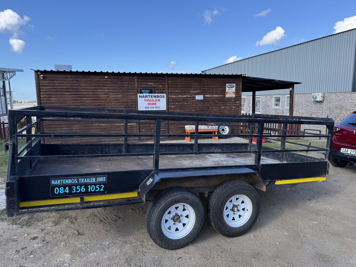 4-metre double-axle utility trailer for hire in Mossel Bay and Garden Route